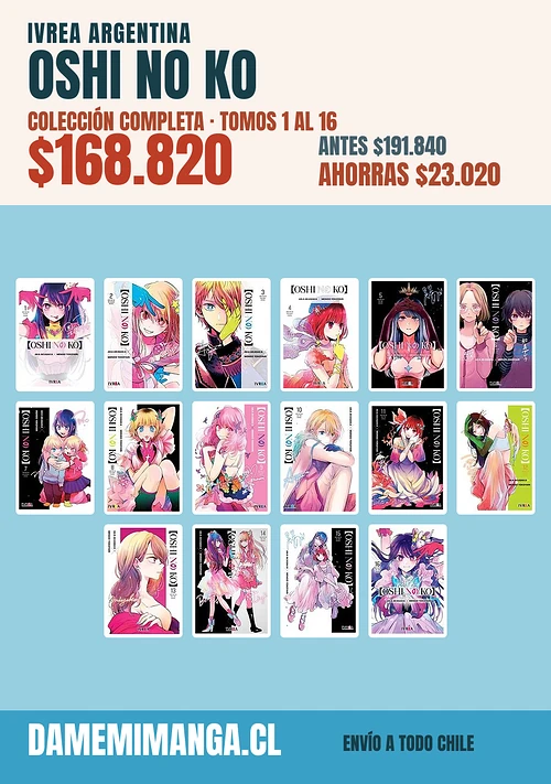 Oshi No Ko Colección Completa (16 tomos) – Ivrea Argentina