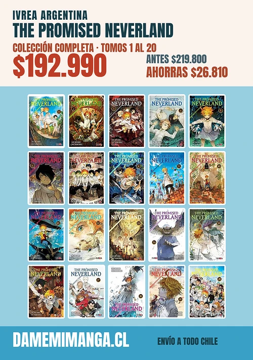 The Promised Neverland Colección Completa (20 tomos) – Ivrea Argentina