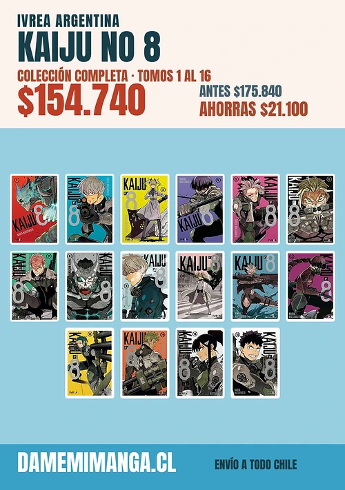 Kaiju No 8 Colección Completa (16 tomos) – Ivrea Argentina