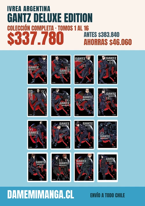 Gantz Deluxe Edition Colección Completa (16 tomos) – Ivrea Argentina