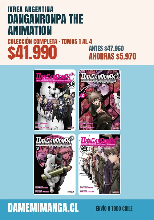 Danganronpa The Animation Colección Completa (4 tomos) – Ivrea Argentina