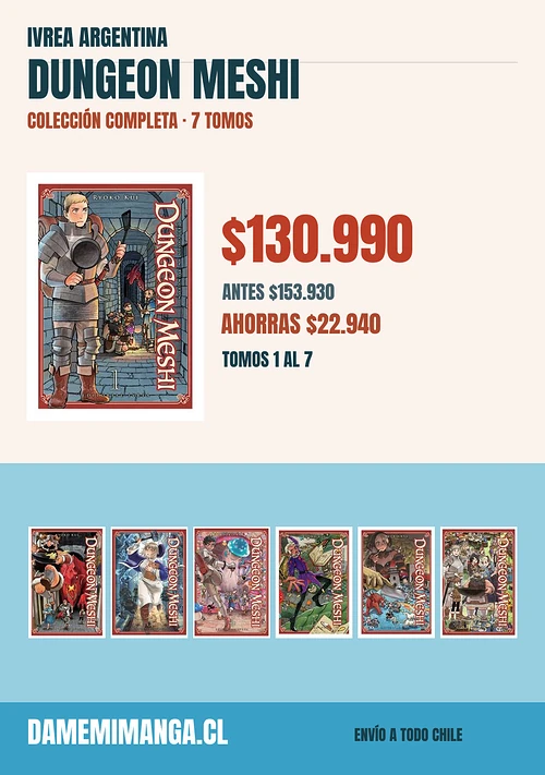 Dungeon Meshi Colección Completa (7 tomos) – Ivrea Argentina
