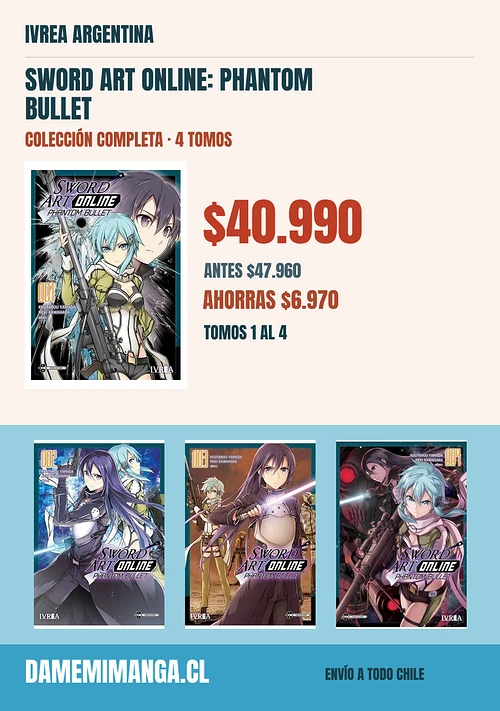 Sword Art Online: Phantom Bullet Colección Completa (4 tomos) – Ivrea Argentina