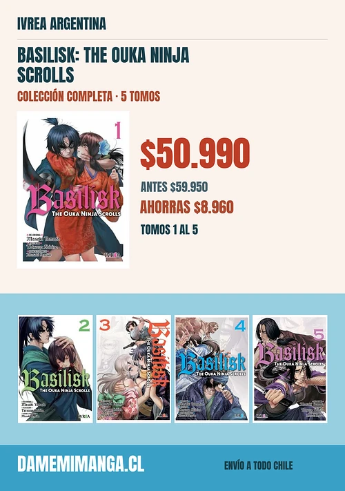 Basilisk: The Ouka Ninja Scrolls Colección Completa (5 tomos) – Ivrea Argentina