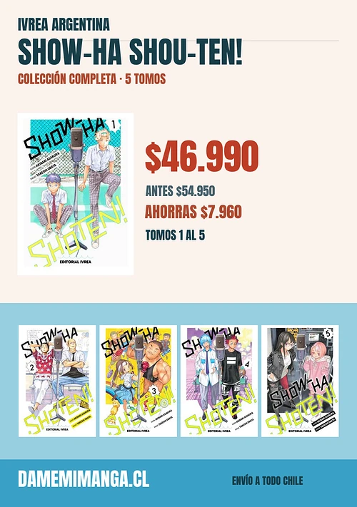 Show-ha Shou-ten! Colección Completa (5 tomos) – Ivrea Argentina