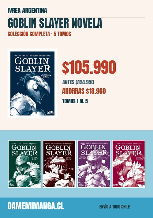 Goblin Slayer Novela Colección Completa (5 tomos) – Ivrea Argentina