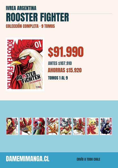 Rooster Fighter Colección Completa (9 tomos) – Ivrea Argentina