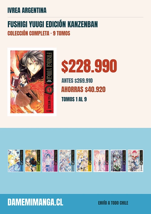 Fushigi Yuugi Edición Kanzenban Colección Completa (9 tomos) – Ivrea Argentina