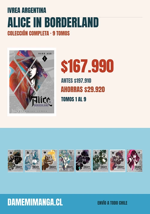 Alice In Borderland Colección Completa (9 tomos) – Ivrea Argentina