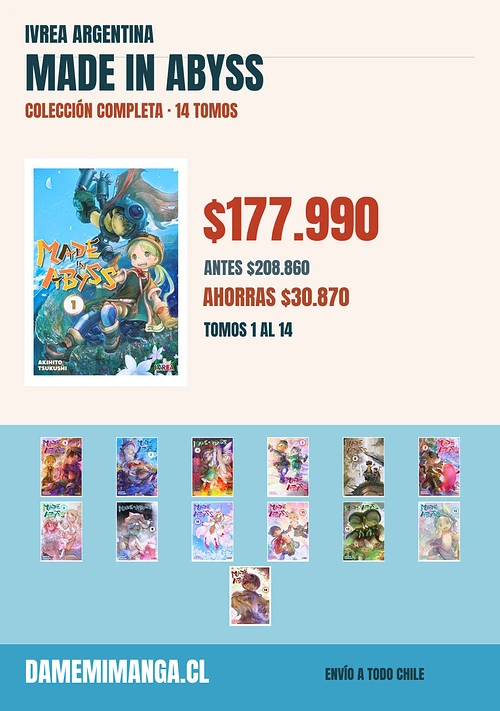 Made In Abyss Colección Completa (14 tomos) – Ivrea Argentina