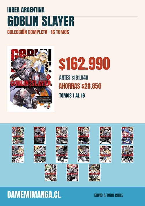 Goblin Slayer Colección Completa (16 tomos) – Ivrea Argentina