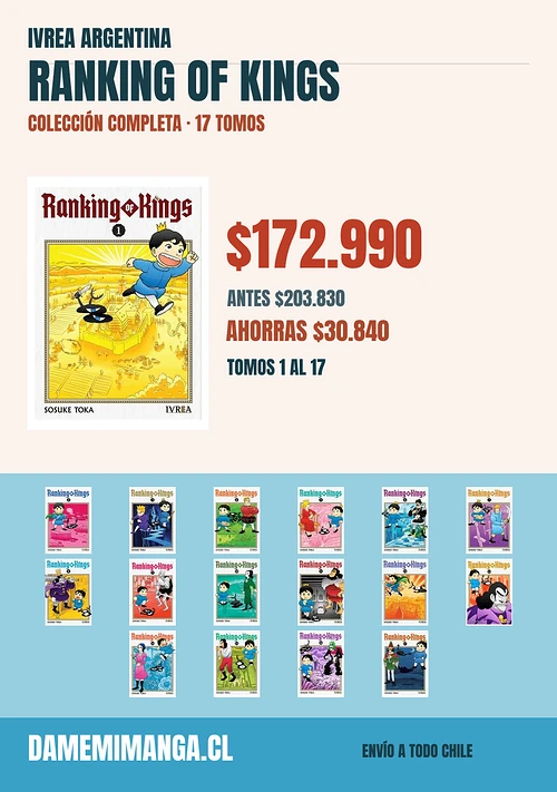 Ranking of Kings Colección Completa (17 tomos) – Ivrea Argentina