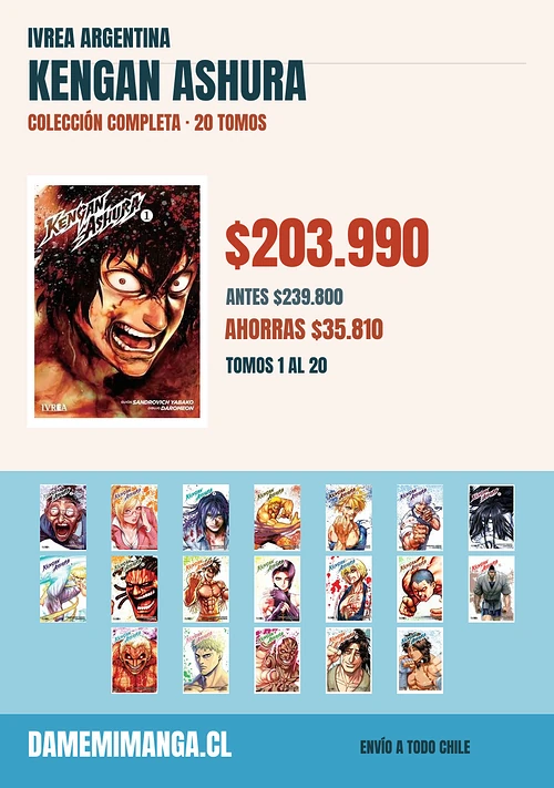 Kengan Ashura Colección Completa (20 tomos) – Ivrea Argentina