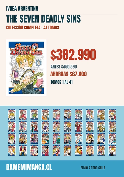 The Seven Deadly Sins Colección Completa (41 tomos) – Ivrea Argentina