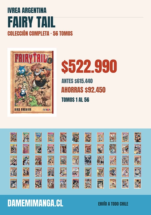 Fairy Tail Colección Completa (56 tomos) – Ivrea Argentina