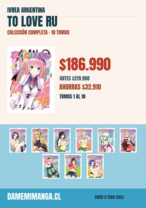 To Love Ru Colección Completa (10 tomos) – Ivrea Argentina