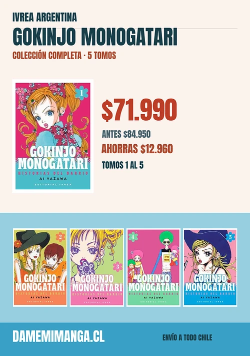 Gokinjo Monogatari Colección Completa (5 tomos) – Ivrea Argentina