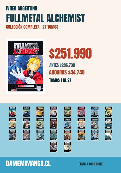 Fullmetal Alchemist Colección Completa (27 tomos) – Ivrea Argentina