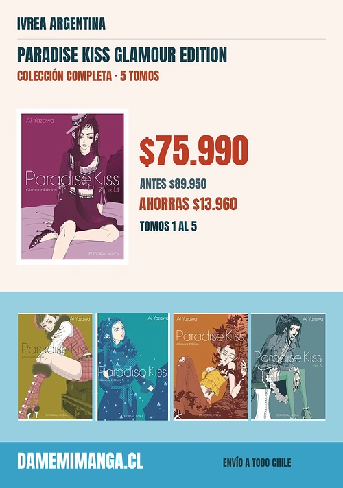 Paradise Kiss Glamour Edition Colección Completa (5 tomos) – Ivrea Argentina