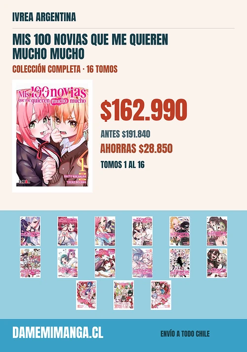 Mis 100 Novias Que Me Quieren Mucho Mucho Colección Completa (16 tomos) – Ivrea Argentina