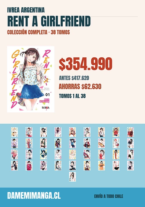 Rent a Girlfriend Colección Completa (38 tomos) – Ivrea Argentina