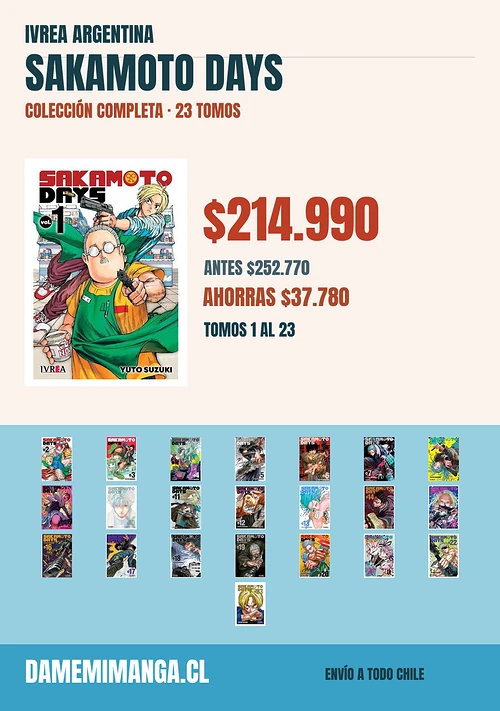 Sakamoto Days Colección Completa (23 tomos) – Ivrea Argentina