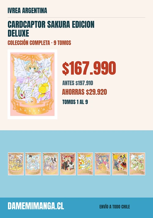Cardcaptor Sakura Edicion Deluxe Colección Completa (9 tomos) – Ivrea Argentina