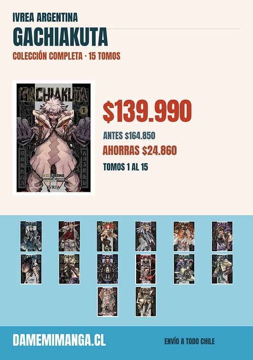 Gachiakuta Colección Completa (15 tomos) – Ivrea Argentina