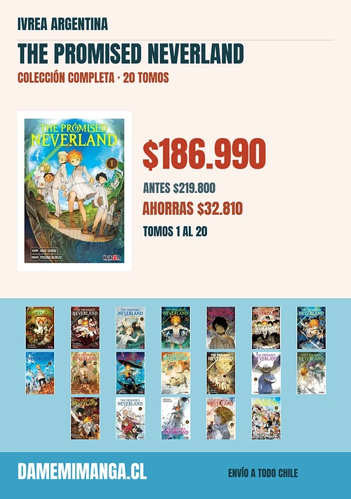 The Promised Neverland Colección Completa (20 tomos) – Ivrea Argentina