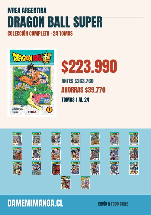 Dragon Ball Super Colección Completa (24 tomos) – Ivrea Argentina