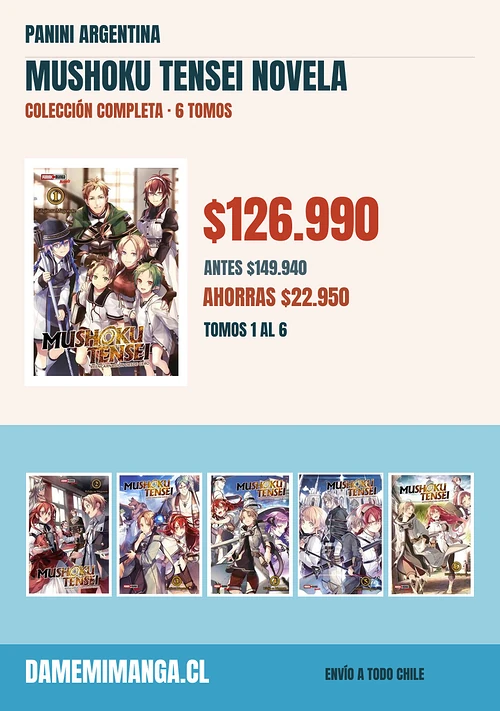 Mushoku Tensei Novela Colección Completa (6 tomos) – Panini Argentina