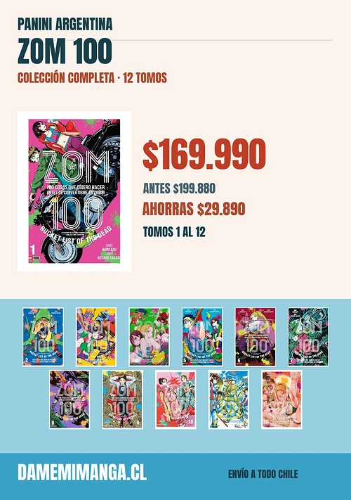 Zom 100 Colección Completa (12 tomos) – Panini Argentina