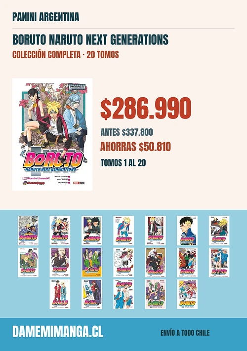 Boruto Naruto Next Generations Colección Completa (20 tomos) – Panini Argentina