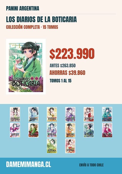 Los diarios de la boticaria Colección Completa (15 tomos) – Panini Argentina