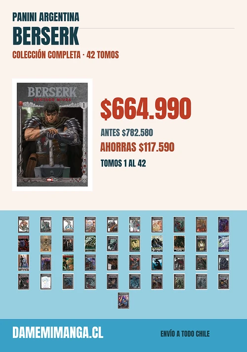 Berserk Colección Completa (42 tomos) – Panini Argentina