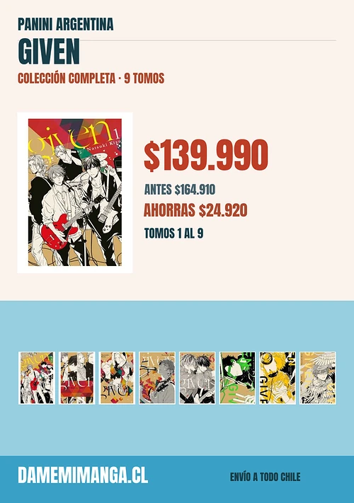 Given Colección Completa (9 tomos) – Panini Argentina
