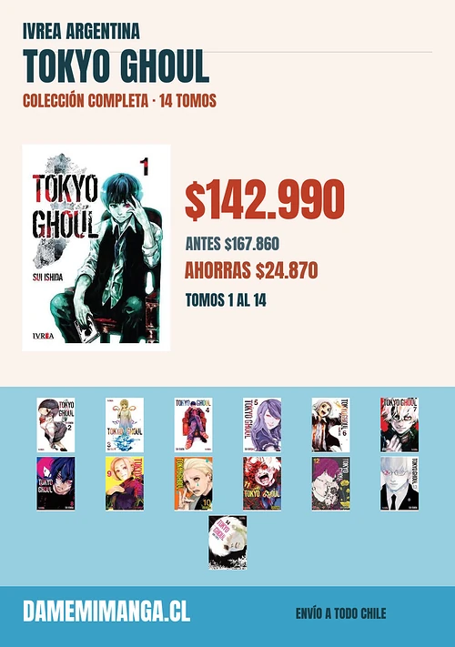 Tokyo ghoul Colección Completa (14 tomos) – Ivrea Argentina