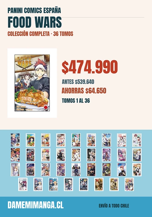 Food Wars Colección Completa (36 tomos) – Panini Comics España