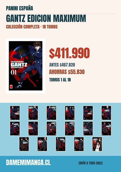 Gantz Edicion Maximum Colección Completa (18 tomos) – Panini España