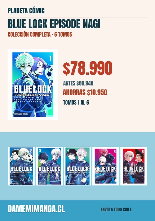 Blue Lock Episode Nagi Colección Completa (6 tomos) – Planeta Cómic